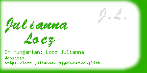 julianna locz business card